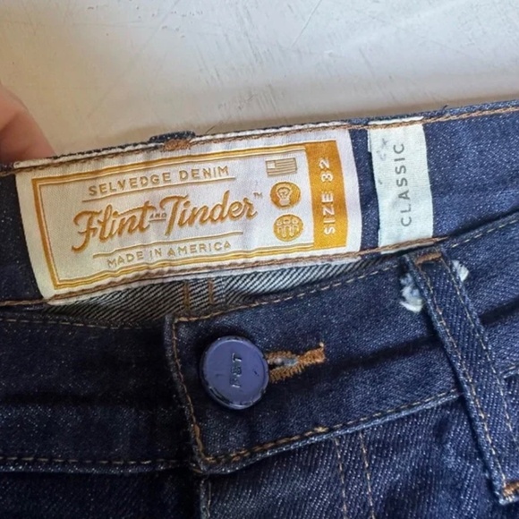 Flint and Tinder Selvedge Jeans Men’s Size 32x30 Classic Fit Made in USA - Picture 2 of 6